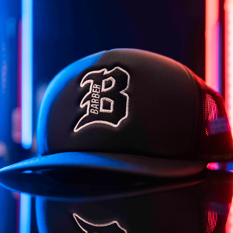 B Barber Trucker hat