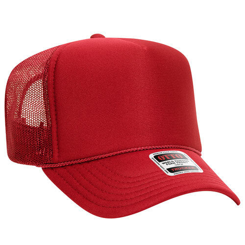 Customize Blank Red Trucker Hat