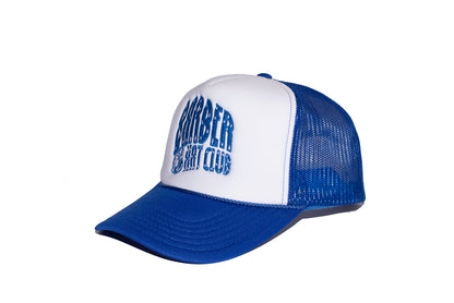 Barber hat club blue trucker