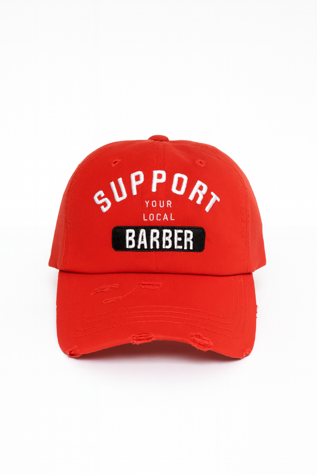 Support barber hat Red