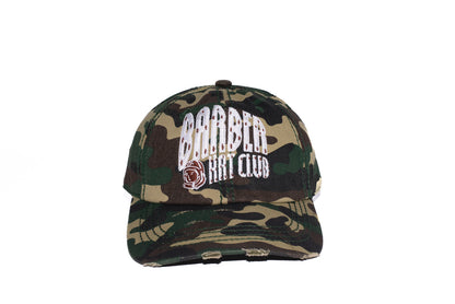 Camo barber hat club dad hat