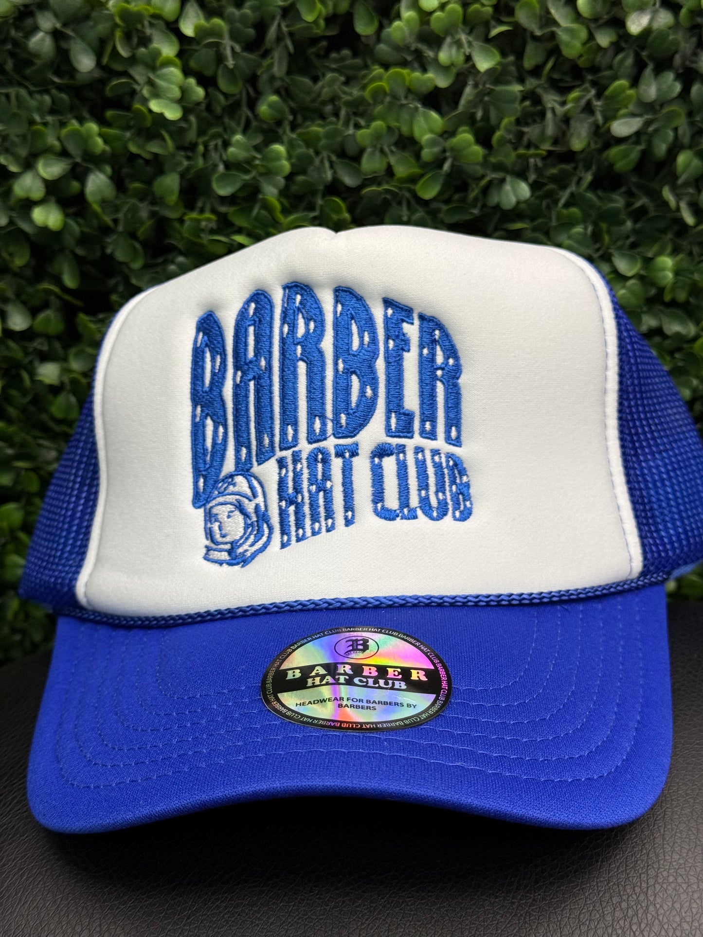 Barber hat club blue trucker