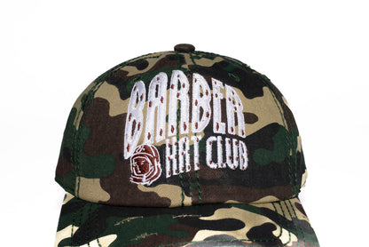 Camo barber hat club dad hat