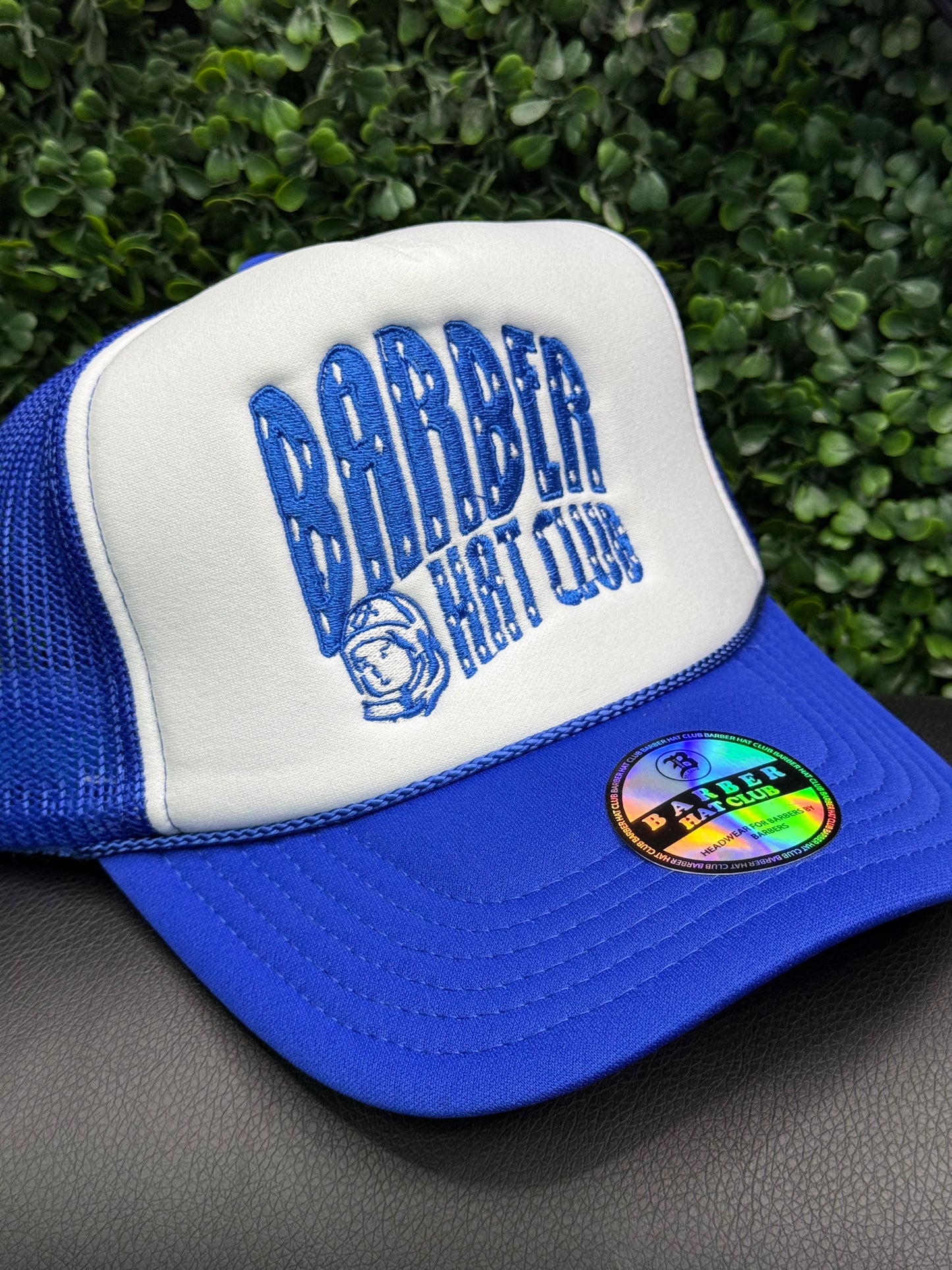 Barber hat club blue trucker