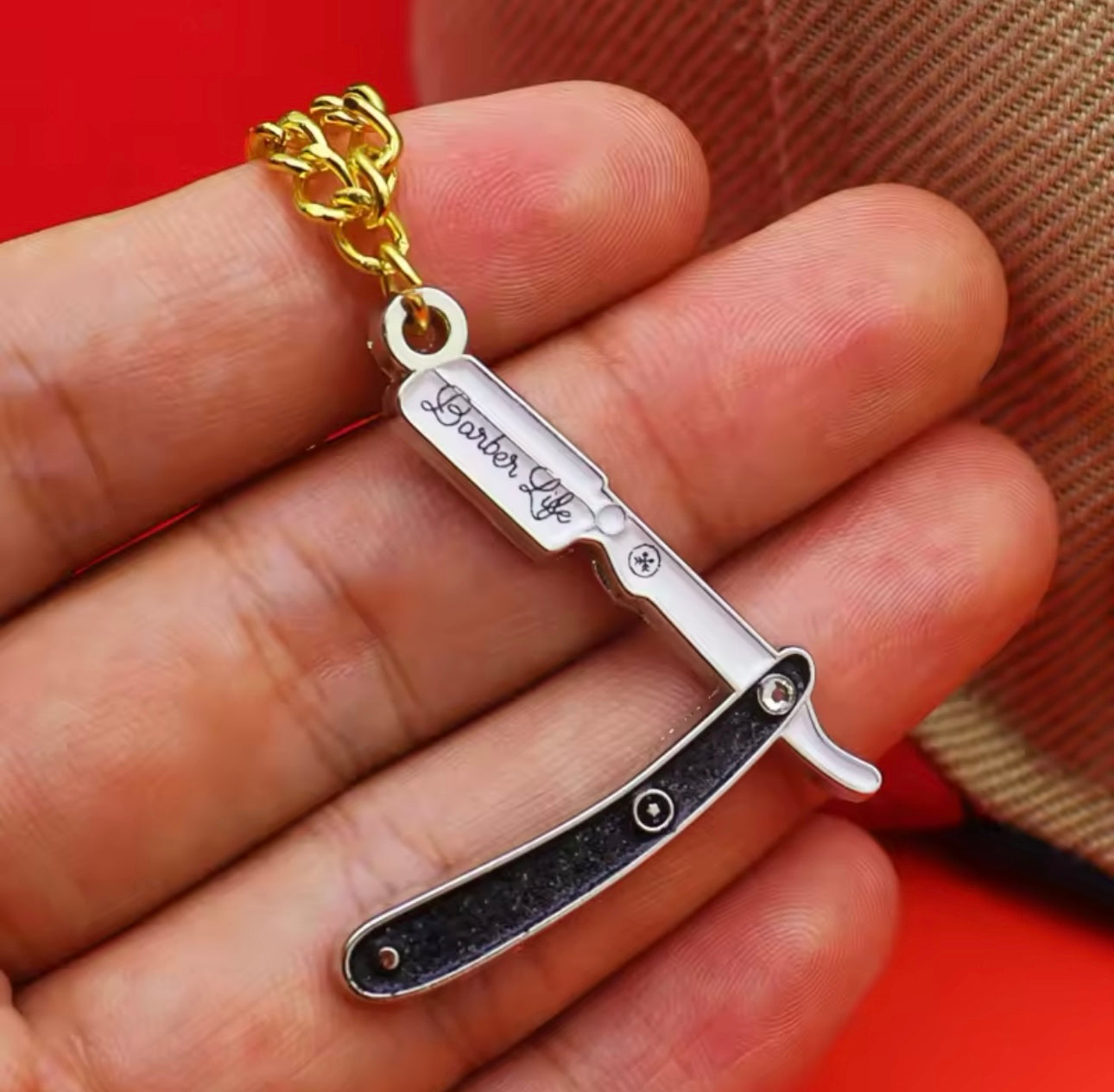 Barber Blade hat pin