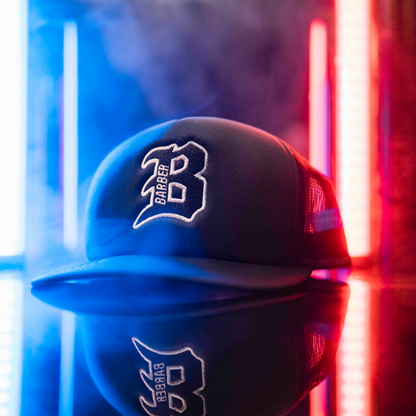 B Barber Trucker hat