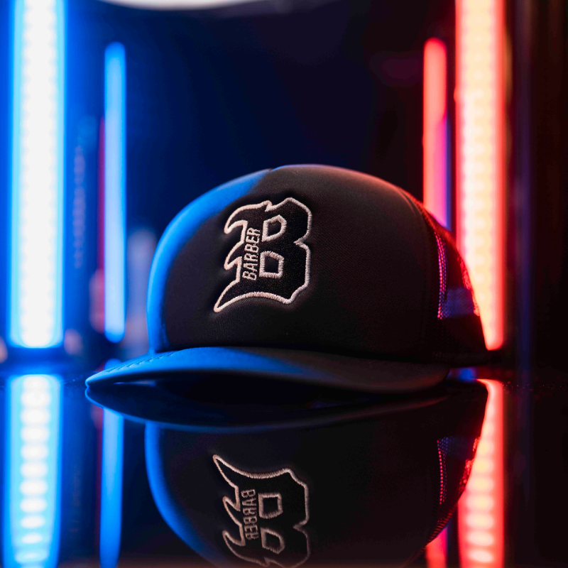 B Barber Trucker hat
