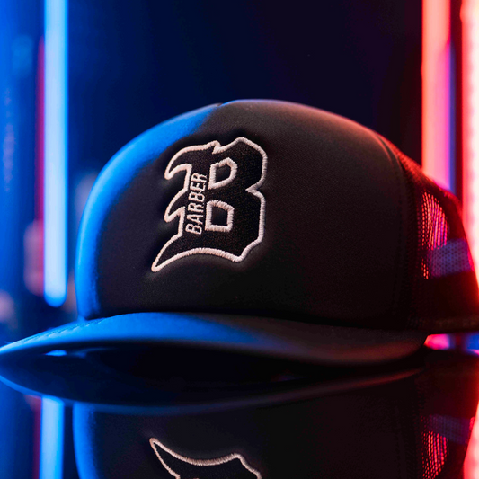 B Barber Trucker hat